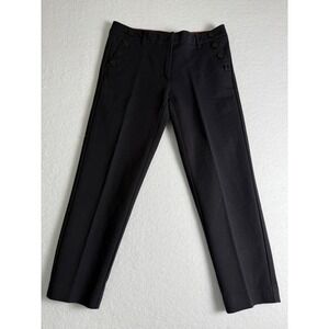 Tommy Hilfiger Sailor Pants Black Stretch Slim Cotton Crop Ankle Size 2 Minimal